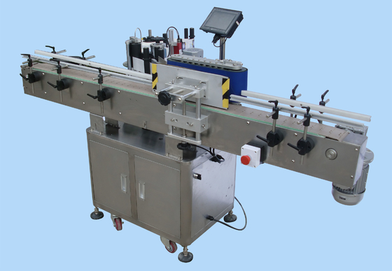 Glass Round Bottle Adhesive Sticker Labeling Machine 220V / 380V 800W High Efficiency