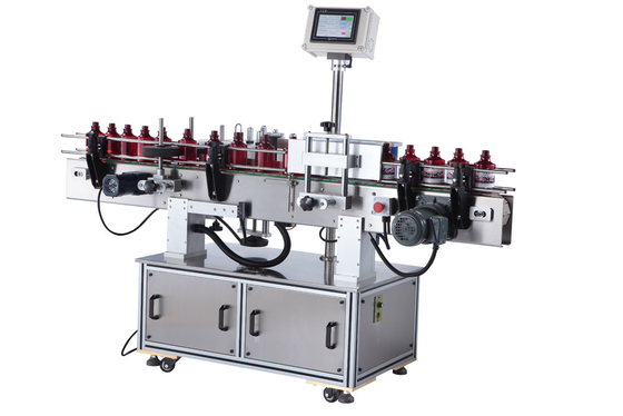 Glass Round Bottle Adhesive Sticker Labeling Machine 220V / 380V 800W High Efficiency
