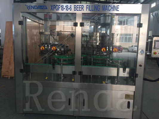 Lengkap Otomatis Kaca PET Botol Bir Mengisi Mesin Line Produksi Tekanan Isobaric