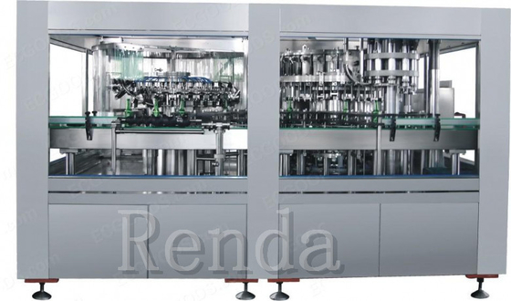 1L Kaca Botol Mesin Mengisi Anggur Gabus Capping Mesin Liner Lurus