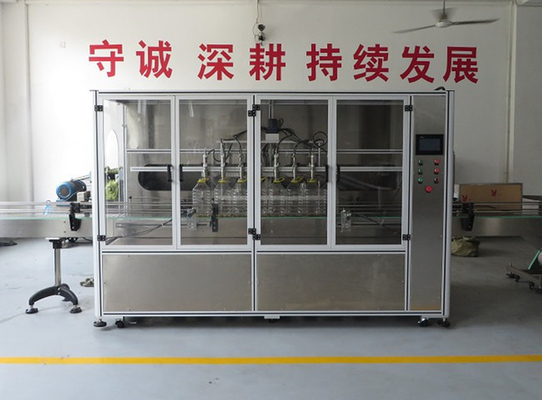 OEM 220v Minum Mengisi Minyak Cair Mesin Laundry Determent ISO Pneumatic Filling Line
